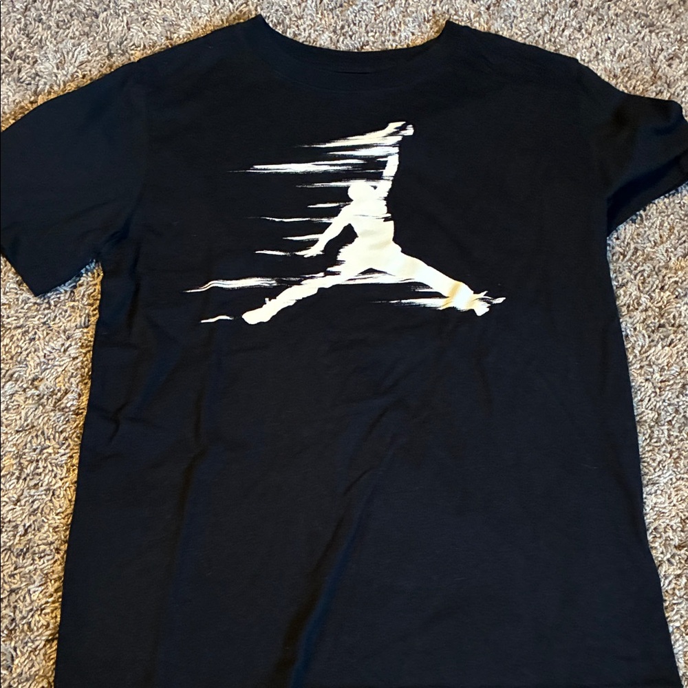 Jordan Black T‑Shirt with White Jumpman Graphic